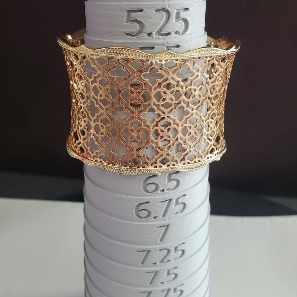 Kendra Scott Candice Cuff Bracelet Rose Gold & Gold Plate Filigree Lattice - Picture 9 of 10